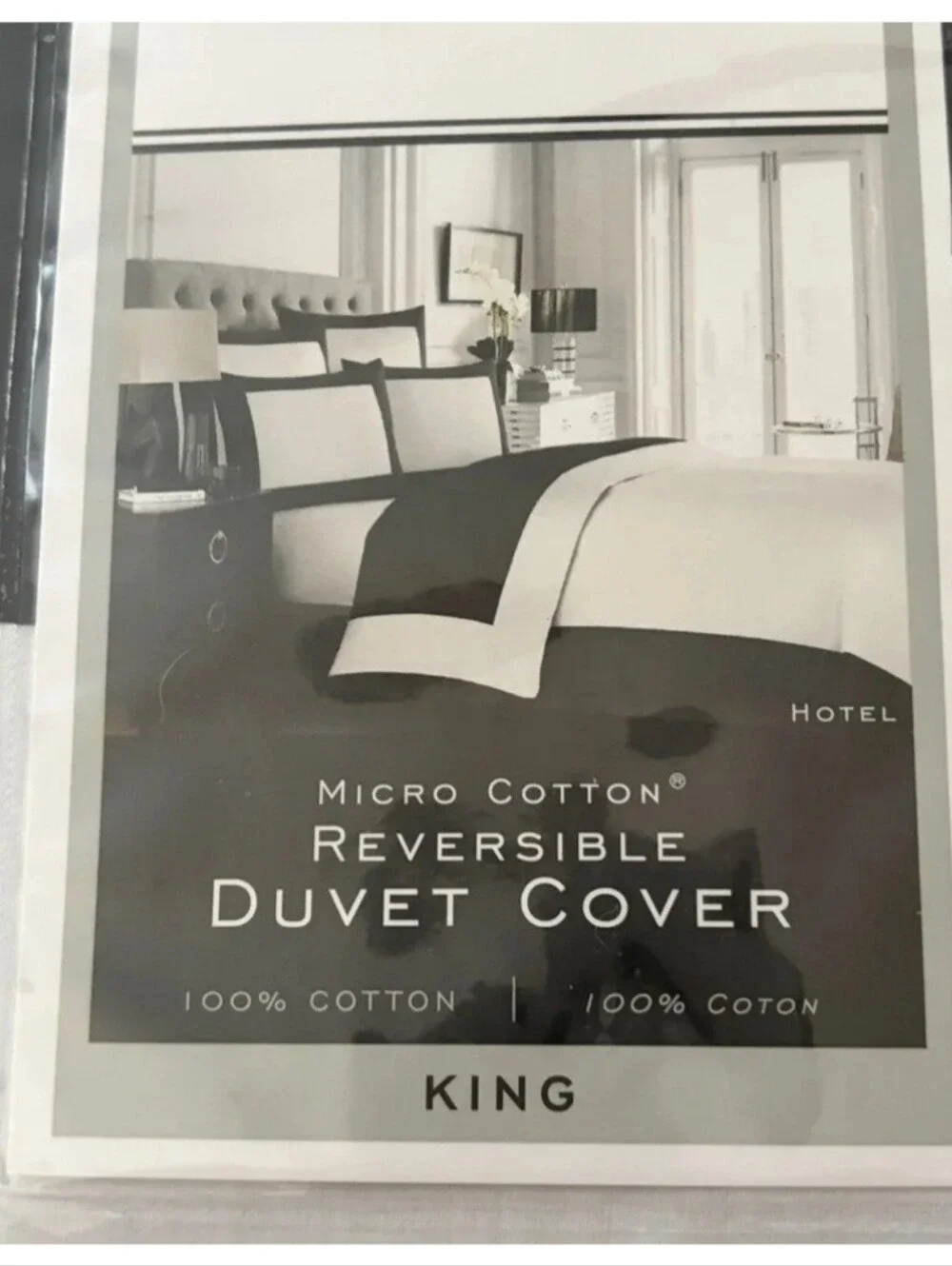 Rare Discontinued Wamsutta Hotel Micro Cotton Reversible Duvet Cover King Size